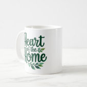 Coeur de la maison | Mug de nom personnalisé (Devant gauche)
