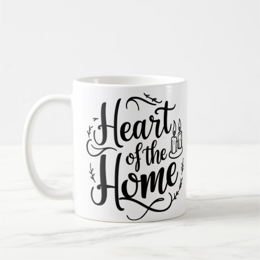 Coeur de la maison | Mug de nom personnalisé (Gauche)