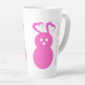 Coeur de lapin de Pâques latte Mug (Angle droit)