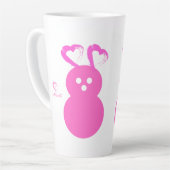 Coeur de lapin de Pâques latte Mug (Angle gauche)