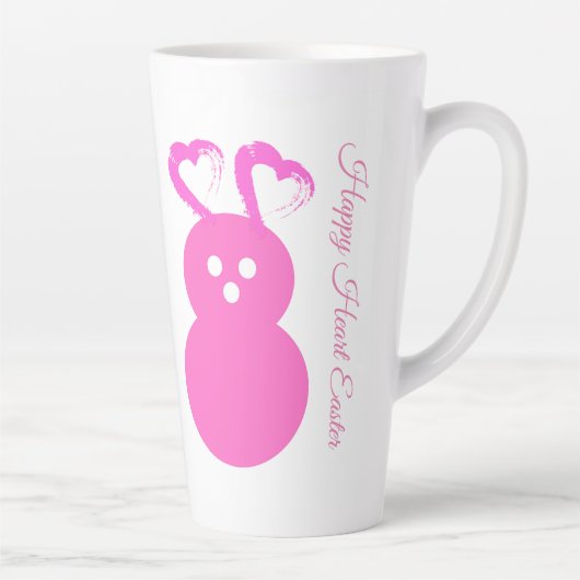 Coeur de lapin de Pâques latte Mug (Droite)