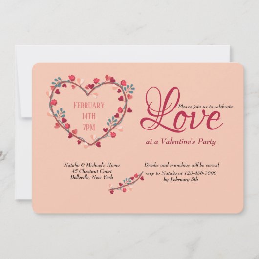 Coeur de mon coeur Valentine's Day Invitation (Devant)