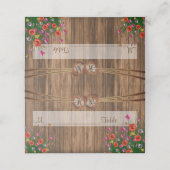 Coeur de monogramme avec Fleur sauvage | Cartes (Extérieur déplié)