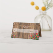 Coeur de monogramme avec Fleur sauvage | Cartes (Dos)