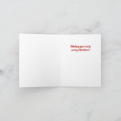 Coeur de Noël avec couronne Carte de vacances plié (Intérieur)