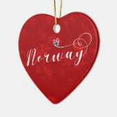 Cœur de Norvège, décoration de sapin de Noël, norv (Gauche)
