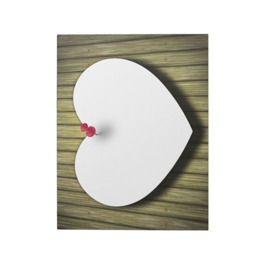 Coeur de note de message papier - Bloc-notes (Tourné)