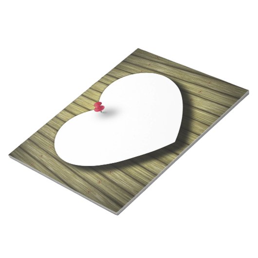 Coeur de note de message papier - Bloc-notes (Incliné)