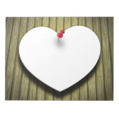 Coeur de note de message papier - Bloc-notes (Devant)