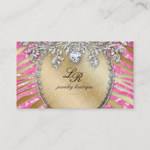 Coeur de paillettes de cool de carte de visite de