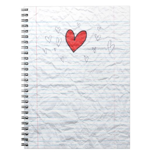 Coeur de papier de carnet (Devant)
