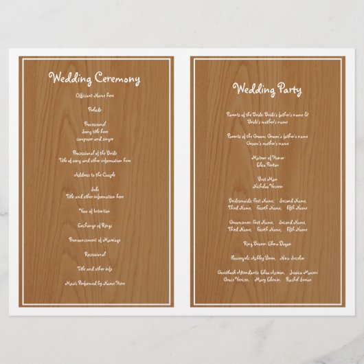 Coeur de papier sur le programme de mariage plié e (Dos)