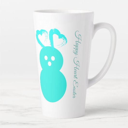 Coeur de Pâques Rabbit Latte Mug (Droite)