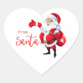 Cœur De Père Noël Sticker (Devant)