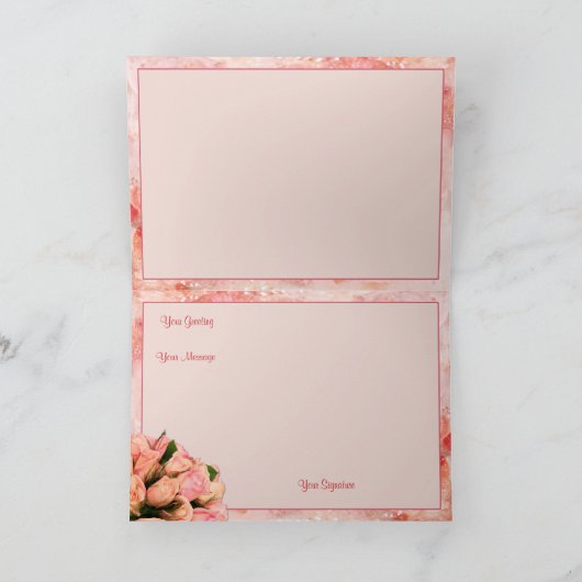 Cœur de pétale de rose - Modèle (Intérieur)