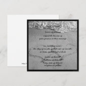 coeur de plage bw i Invitation (Devant / Derrière)