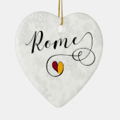 Coeur de Rome, ornement d'arbre de Noël, Italie (Droite)