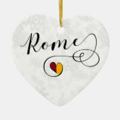 Coeur de Rome, ornement d'arbre de Noël, Italie (Devant)