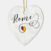 Coeur de Rome, ornement d'arbre de Noël, Italie (Gauche)