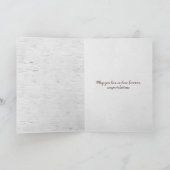 Coeur de ruban rose Mariage sur carte de bouleau (Intérieur)