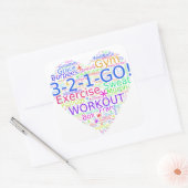 Coeur de séance d'entraînement - autocollant (Enveloppe)