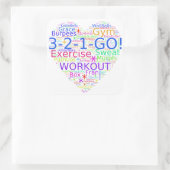 Coeur de séance d'entraînement - autocollant (Sac)