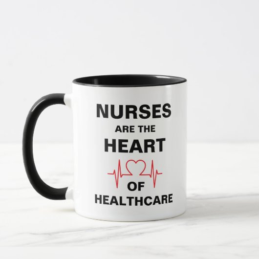 Coeur de soins de santé Infirmière café Mug (Gauche)