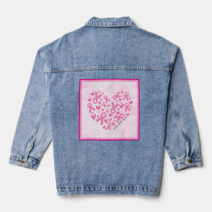 Coeur de soutien au cancer du sein - Rubans roses