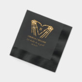 Cœur de squelette Monogramme Goth Mariage d'Hallow (Gauche)