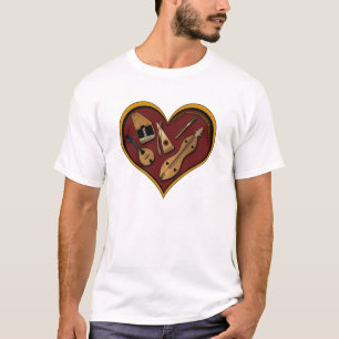 Coeur de T-shirt de musique