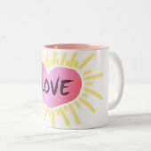 Coeur de tasse de café d'amour (Devant droit)