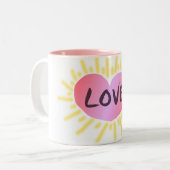 Coeur de tasse de café d'amour (Devant gauche)