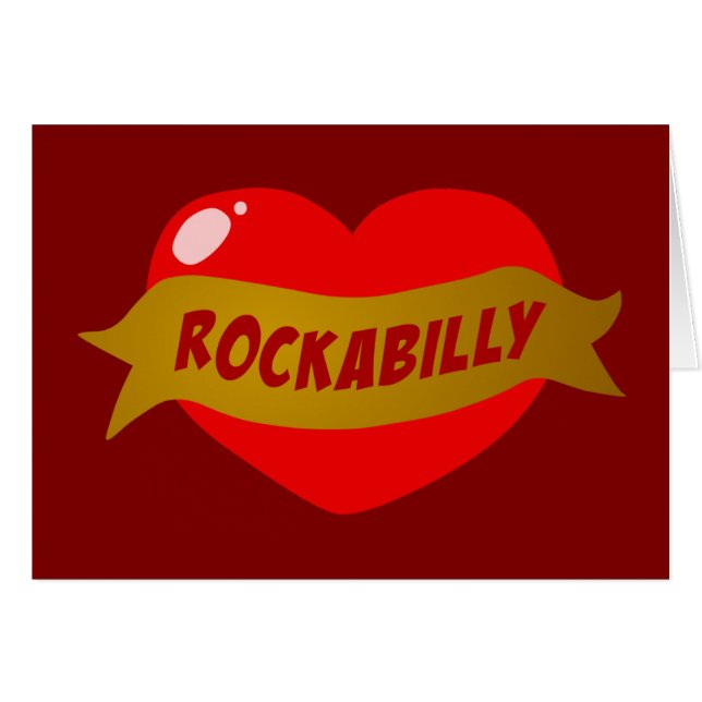 Coeur de tatouage de rockabilly (Devant horizontal)