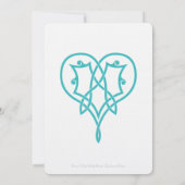 Coeur de tissage celtique en Faire-part de mariage (Dos)