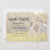 Cœur de toile de jute | Annonce de save the date r (Dos)