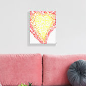 Coeur de toile plaquée or (Insitu(Salon))