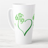Coeur de trèfle latte Mug (Angle gauche)