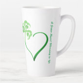 Coeur de trèfle latte Mug (Droite)