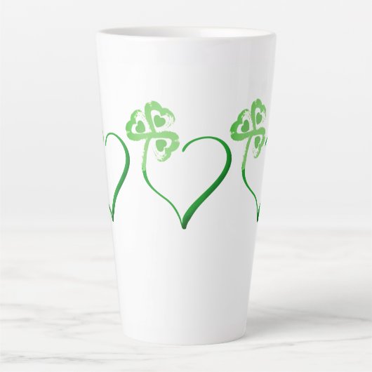 Coeur de trèfle latte Mug (Devant)