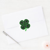Coeur de trèfle vert noir Sticker St Patrick's Day (Enveloppe)