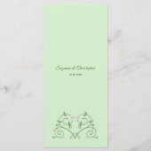 Coeur de vigne sur le menu multi-parcours de menth (Dos)