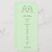 Coeur de vigne sur le menu multi-parcours de menth (Devant / Derrière)