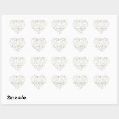 Cœur Décembre, 12 Anniversaire Sticker (Feuille)