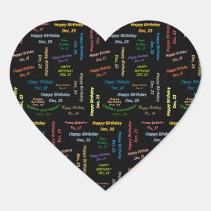 Cœur Décembre, 23 Anniversaire Sticker