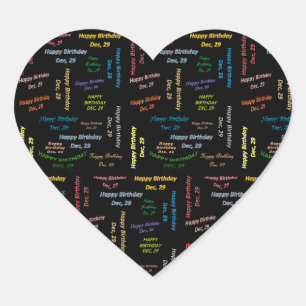 Cœur Décembre, 29 Anniversaire Sticker