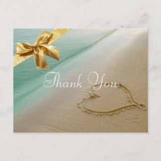 Coeur découpé dans le Merci Card2 de mariage de