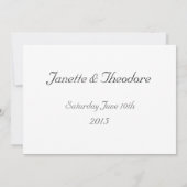 Coeur d'écureuils Enregistrer la carte de date (Dos)