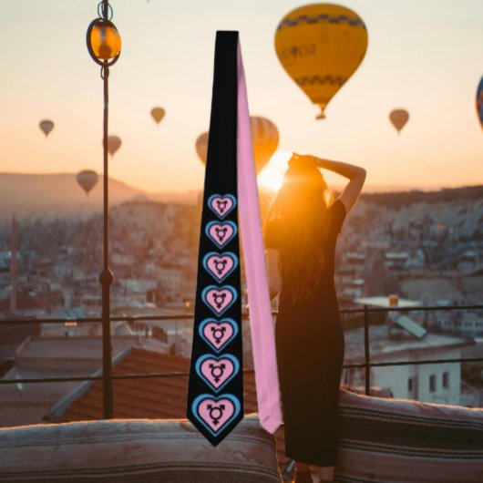 Coeur des cravates de la Trans Pride