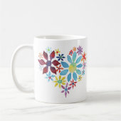 Coeur des fleurs Café Mug (Gauche)