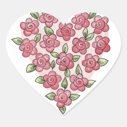 Coeur des fleurs - Stickers (Devant)